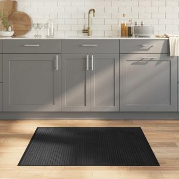 ARDEBO.de - Teppich Rechteckig Schwarz 80x100 cm Bambus