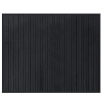 Teppich Rechteckig Schwarz 80x100 cm Bambus
