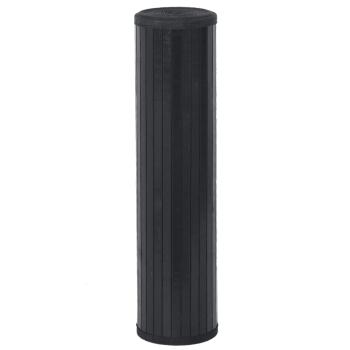 Teppich Rechteckig Schwarz 80x100 cm Bambus