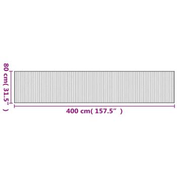 Teppich Rechteckig Hell Natur 80x400 cm Bambus