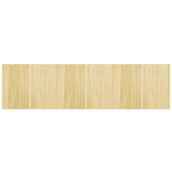 Teppich Rechteckig Hell Natur 80x300 cm Bambus