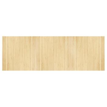 Teppich Rechteckig Hell Natur 100x300 cm Bambus