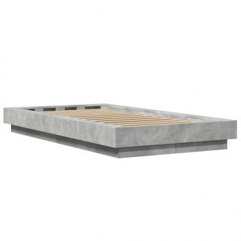 Bettgestell Betongrau 75x190 cm Holzwerkstoff