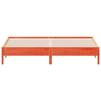Massivholzbett ohne Matratze Wachsbraun 180x200 Kiefernholz