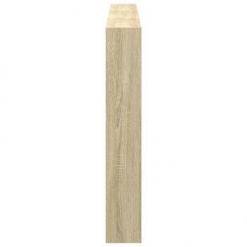 LED-Kopfteil mit Ablagen Sonoma-Eiche 180x17x102 cm