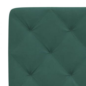 Kopfteil-Kissen Dunkelgrün 120 cm Samt