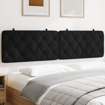 ARDEBO.de - Kopfteil-Kissen Schwarz 200 cm Samt