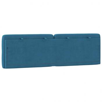 Kopfteil-Kissen Blau 160 cm Samt