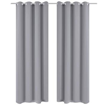 Verdunkelungsvorhang mit Metallösen 270 x 245 cm Grau