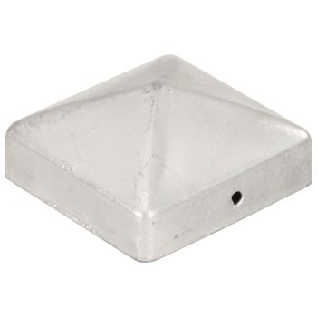 Pfostenkappen 6 Stk. Pyramide Verzinktes Metall 71 x 71 mm  