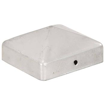 Pfostenkappen 6 Stk. Pyramide Verzinktes Metall 71 x 71 mm  