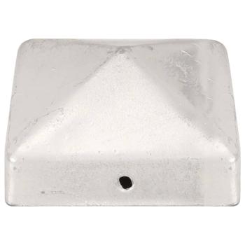 Pfostenkappen 6 Stk. Pyramide Verzinktes Metall 71 x 71 mm  