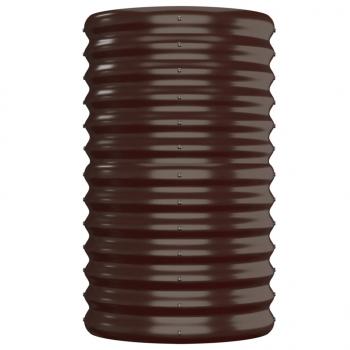 Hochbeet Pulverbeschichteter Stahl 152x40x68 cm Braun