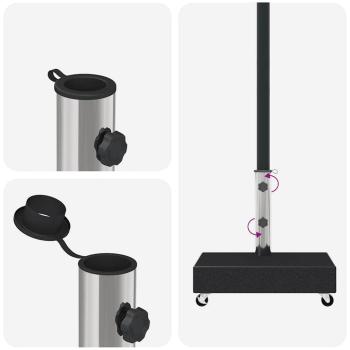 Schirmständer Schwarz 45x25x8 cm Granit