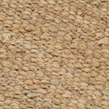 Handgewebter Teppich Jute 120 x 180 cm Natur 