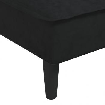 Schlafsofa in L-Form Schwarz 255x140x70 cm Samt