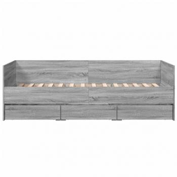 Tagesbett mit Schubladen Grau Sonoma 90x200 cm Holzwerkstoff