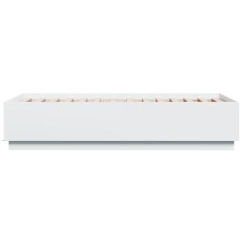 Bettgestell mit LED Weiß 75x190 cm Holzwerkstoff