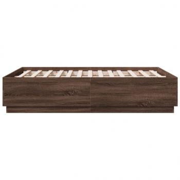 Bettgestell Braun Eichen-Optik 140x190 cm Holzwerkstoff