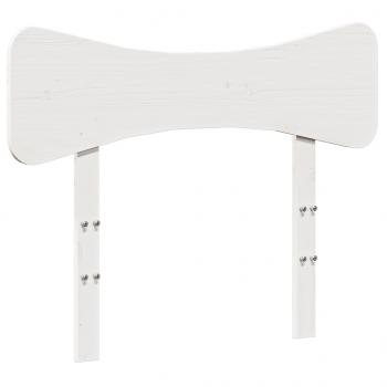 Kopfteil Weiß 75 cm Massivholz Kiefer 