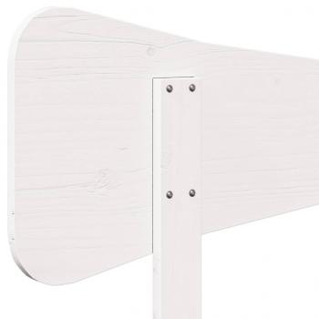 Kopfteil Weiß 75 cm Massivholz Kiefer 