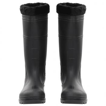 Gummistiefel mit Herausnehmbarem Innenfutter Schwarz Gr. 45 PVC