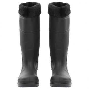 Gummistiefel mit Herausnehmbarem Innenfutter Schwarz Gr. 40 PVC