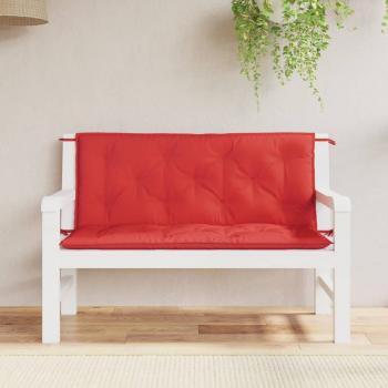 ARDEBO.de - Gartenbank-Auflagen 2 Stk. Rot 120x50x7 cm Oxford-Gewebe