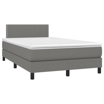 Boxspringbett mit Matratze Dunkelgrau 120x190 cm Stoff