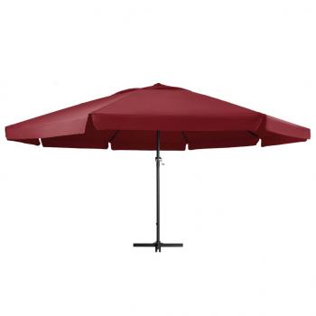 ARDEBO.de - Sonnenschirm mit Aluminium-Mast 600 cm Bordeauxrot 