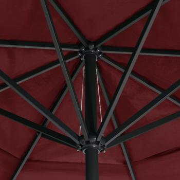 Sonnenschirm mit Aluminium-Mast 600 cm Bordeauxrot 
