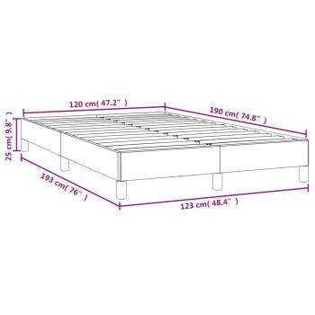 Bettgestell Creme 120x190 cm Stoff