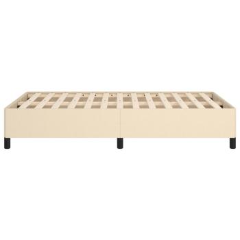 Bettgestell Creme 120x190 cm Stoff