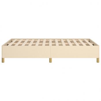 Bettgestell Creme 120x190 cm Stoff