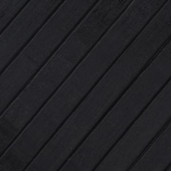 ARDEBO.de - Teppich Rechteckig Schwarz 80x100 cm Bambus
