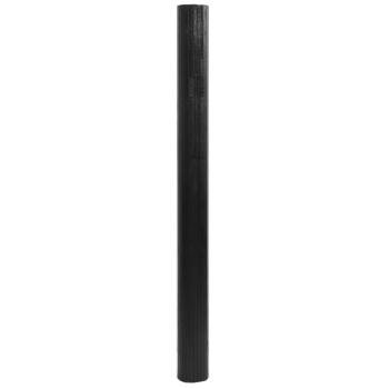 Teppich Rechteckig Schwarz 80x100 cm Bambus