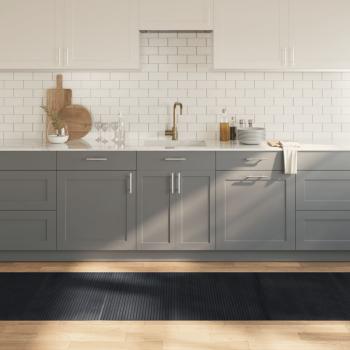 ARDEBO.de - Teppich Rechteckig Schwarz 80x300 cm Bambus