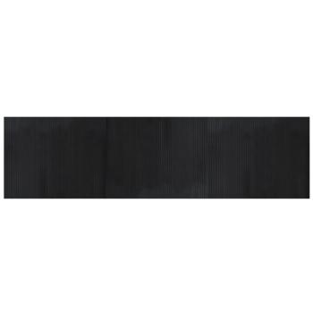 Teppich Rechteckig Schwarz 80x300 cm Bambus