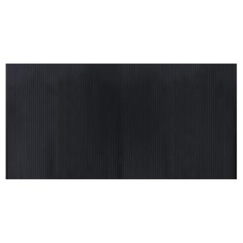 Teppich Rechteckig Schwarz 100x200 cm Bambus