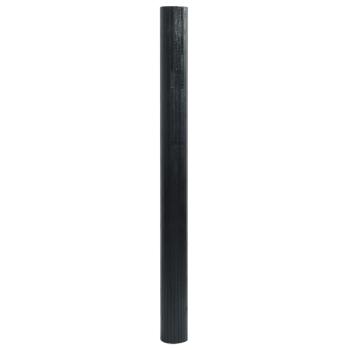 Teppich Rechteckig Schwarz 100x200 cm Bambus