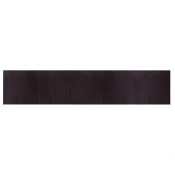 ARDEBO.de - Teppich Rechteckig Dunkelbraun 100x500 cm Bambus