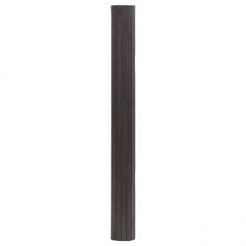 Teppich Rechteckig Dunkelbraun 100x500 cm Bambus