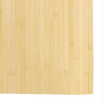 Teppich Rechteckig Hell Natur 80x200 cm Bambus