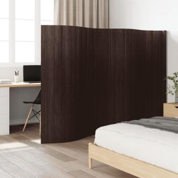 ARDEBO.de - Paravent Dunkelbraun 165x400 cm Bambus