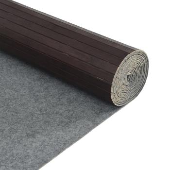 Paravent Dunkelbraun 165x400 cm Bambus
