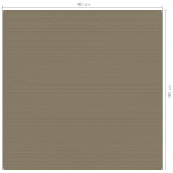 Zeltteppich 400x400 cm Taupe