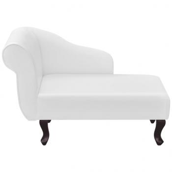 Chaiselongue Weiß Kunstleder 