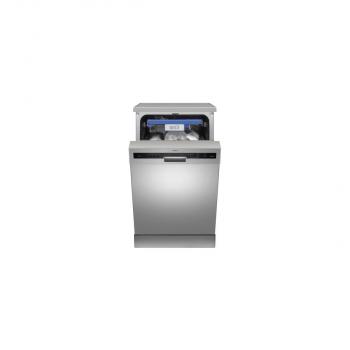 Amica GSP 531 100 E Standgeschirrspüler, 45 cm breit, 10 Maßgedecke, Aquastop, unterbaufähig, 6 Programme, Besteckschublade, OpenDry, silber