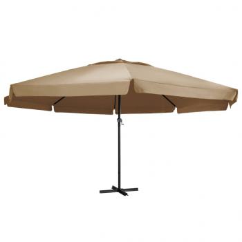 ARDEBO.de - Sonnenschirm mit Aluminium-Mast 600 cm Taupe 
