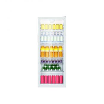 Bomann KSG 7289 Glastür-Kühlschrank, 55 cm breit, 245 L, LED Beleuchtung, Abtauautomatik, 5 Gitterablagen je 35kg Traglast, weiß